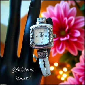 BRIGHTON "Lady Jane Emporia" Vintage Silver And Pearl Watch CITY WEDDING STYLE
